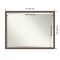 Beveled Wood Bathroom Wall Mirror, Distressed Rustic Brown Frame